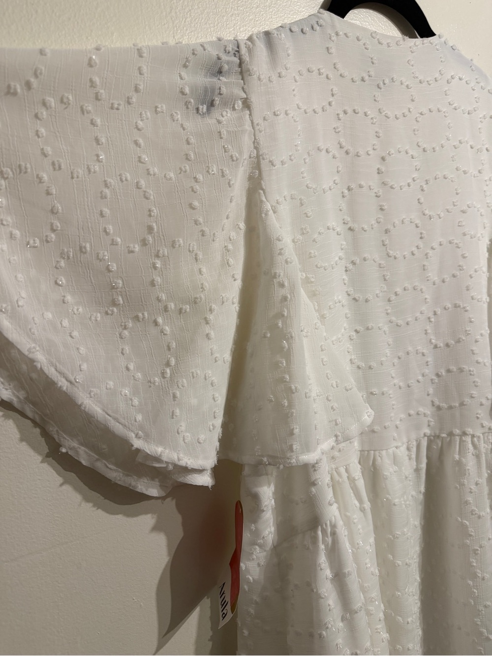 ARULA White V-Neck Flutter-Sleeve Mini Dress - Picture 10 of 10